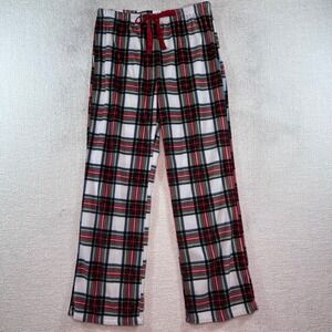 Stars Above Women's Medium Plaid Fleece Pajama Pants Red Green Soft Lounge M